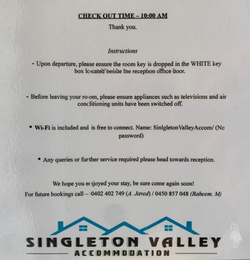 Singleton Valley Accommodation Eksteriør billede